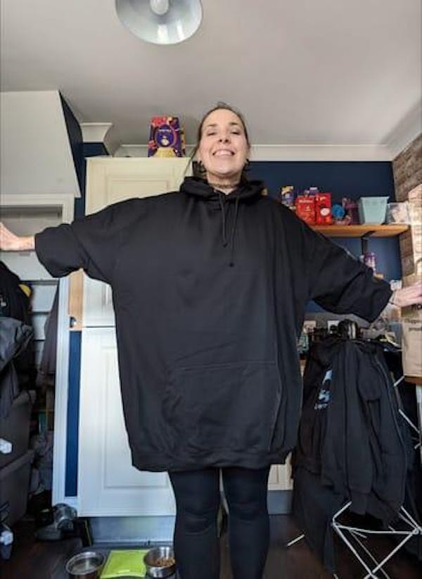 Blank 'No Mood' - Black Huge Oversized Original Hoody