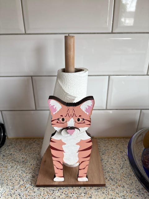 Rode Kat Keukenrolhouder