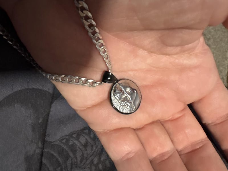 Death Smile Memento Mori Coin Pendant