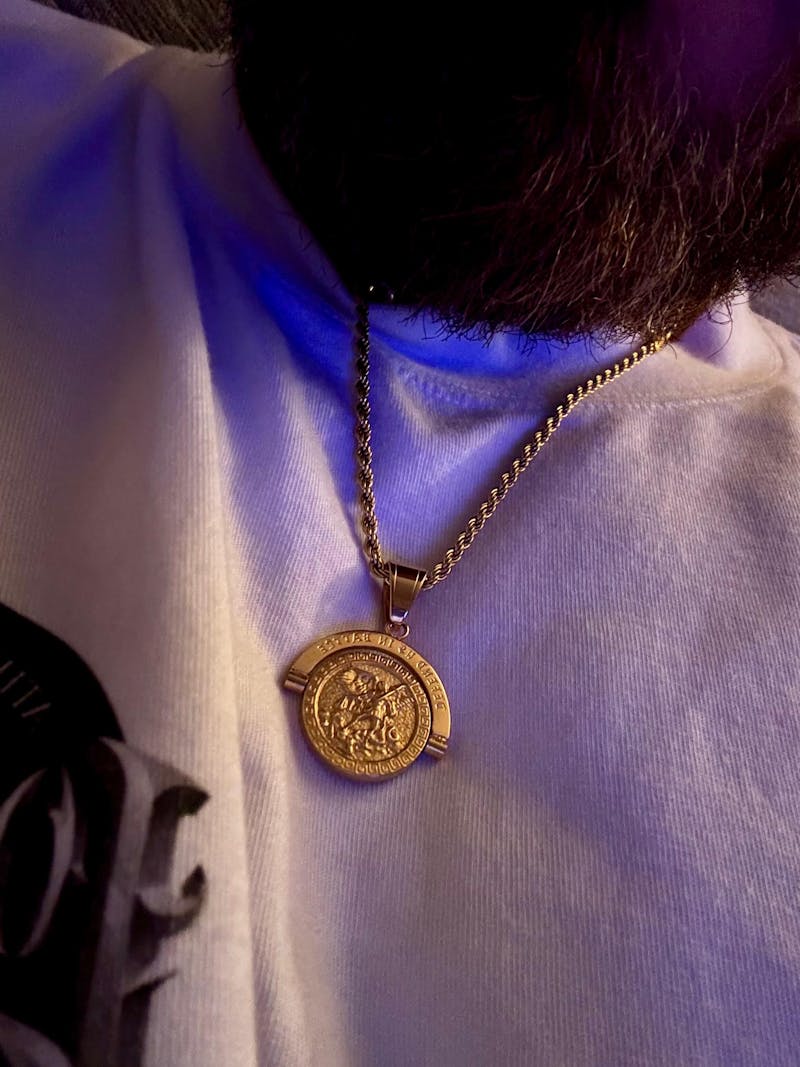 St. Michael Double Sided Pendant