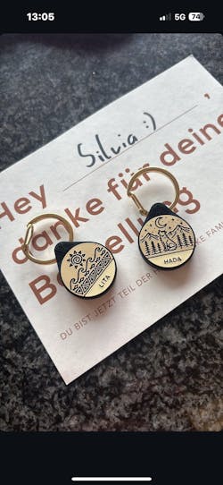 Silikon Hundemarke ® Beige | Ø 25mm