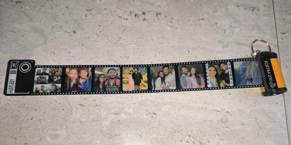 Photo Film Keychain: Personalized Photo Film Keychain with your photo and  text.