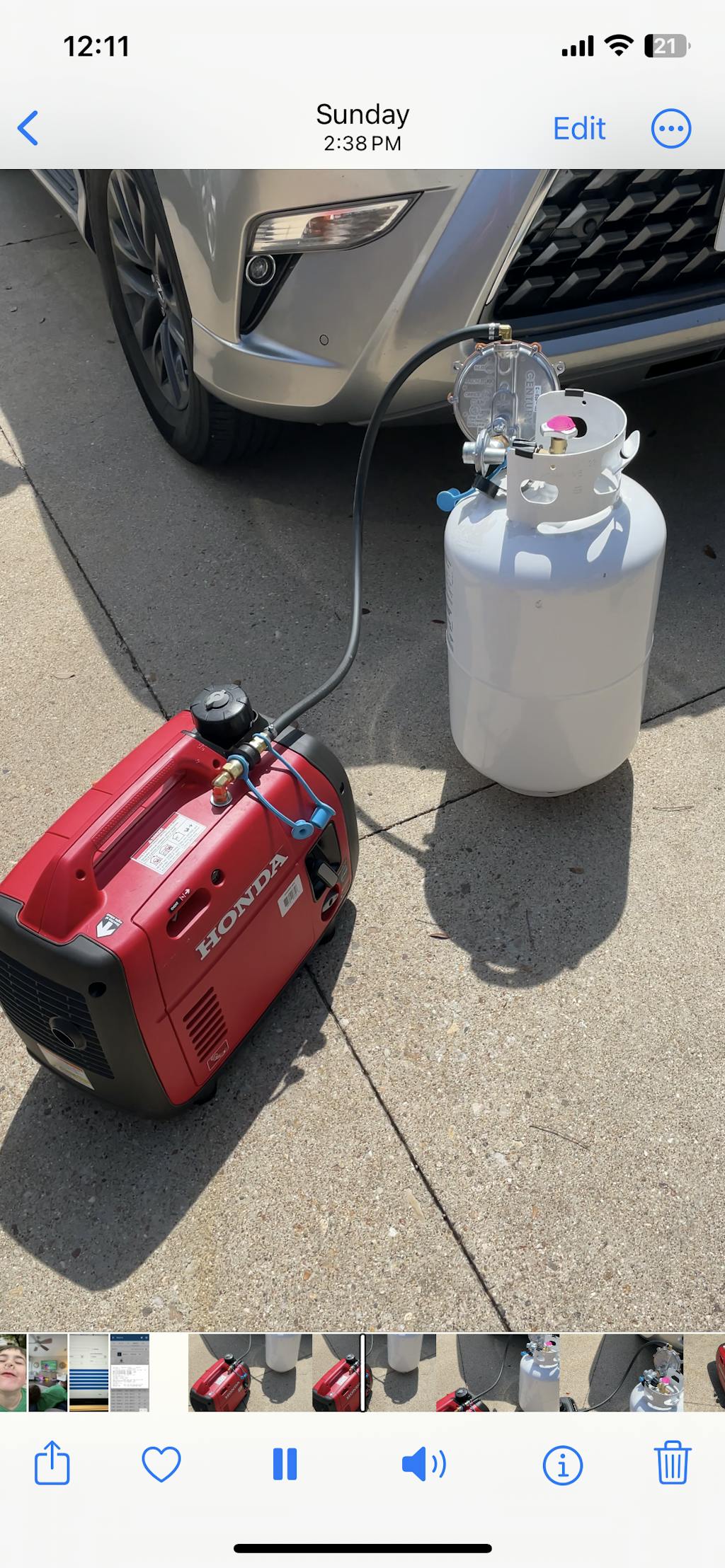 Honda EU2200i Propane, Natural Gas, Gasoline TriFuel Conversion Kit Hutch Mountain