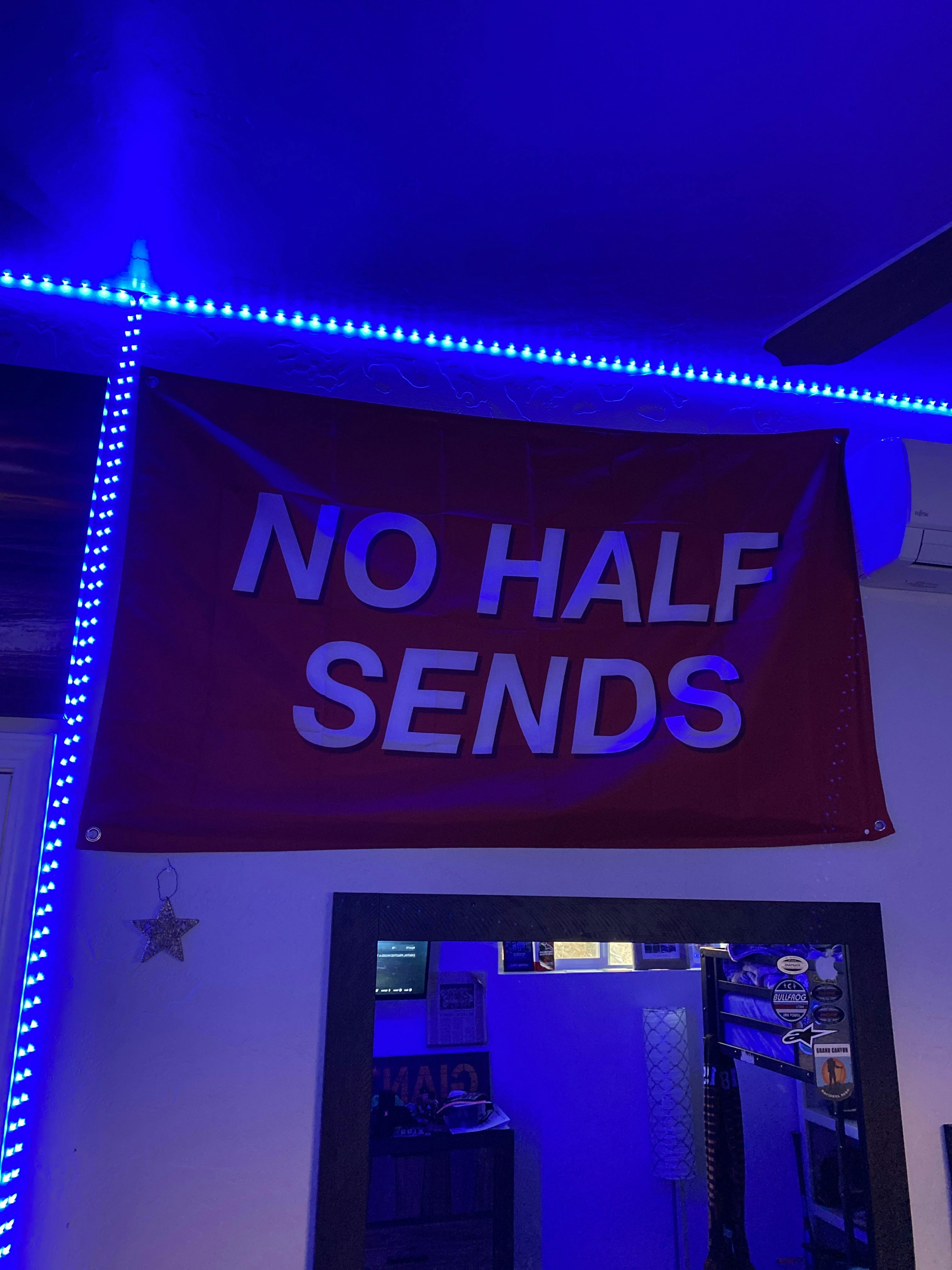 Hype Flags - No Half Sends | Full Send Flag for Dorm Room ...