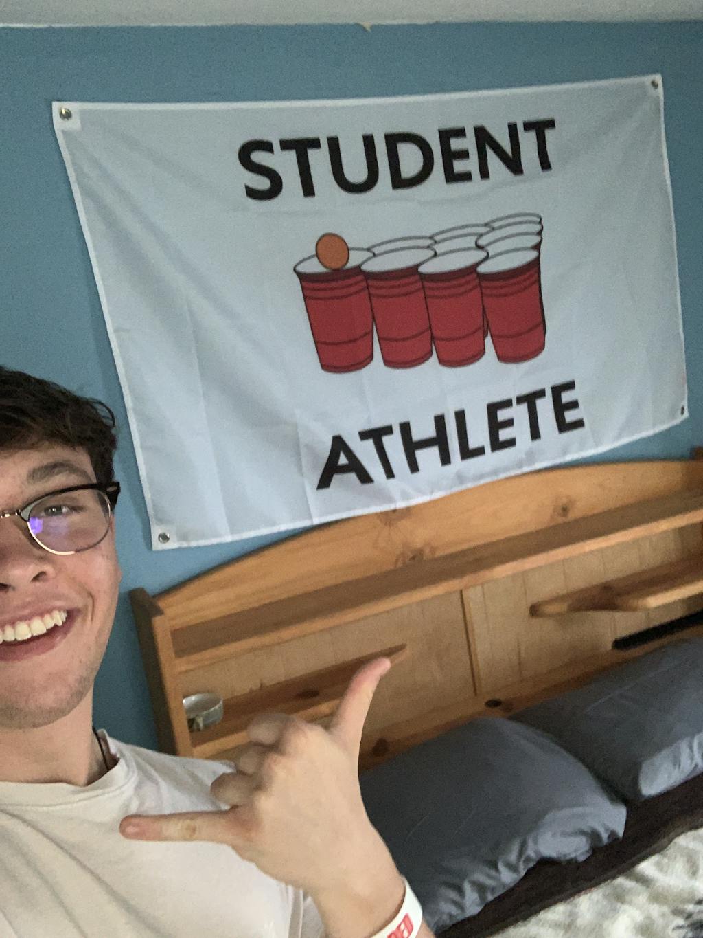 Hype Flags Student Athlete Flag Beer Pong Flag for Guys Dorm