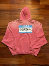VETEMENTS "My Name Is VETEMENTS" Pink Faded Zip-Up Hoodie