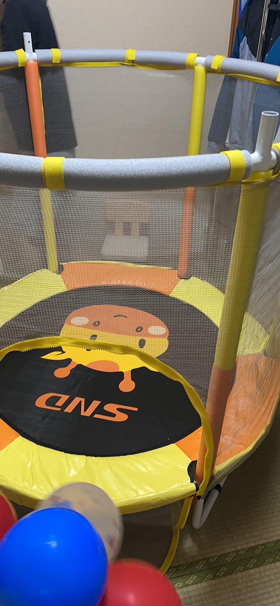 AORTD子供用トランポリン 家庭用 高さ調整 吊り輪付き 大型 直径140cm