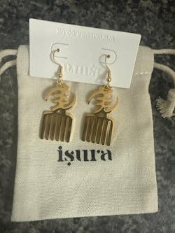 Gye Nyame Duafe Drop Earrings