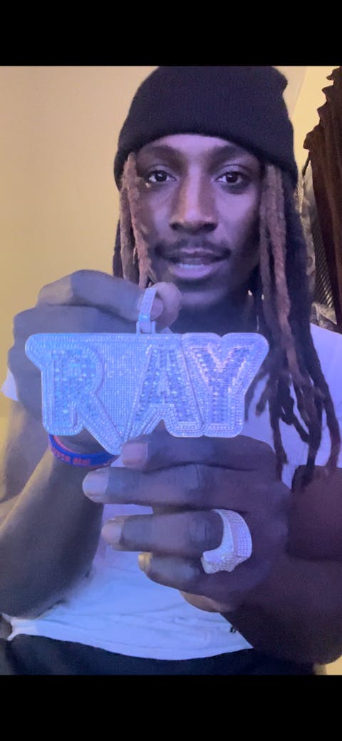 Custom Baguette Neon Font Pendant