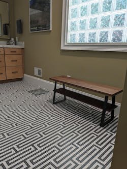 Entry Way Bench - Shoe Storage Bench - Metal Bench Legs