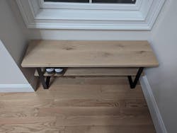 Entry Way Bench - Shoe Storage Bench - Metal Bench Legs
