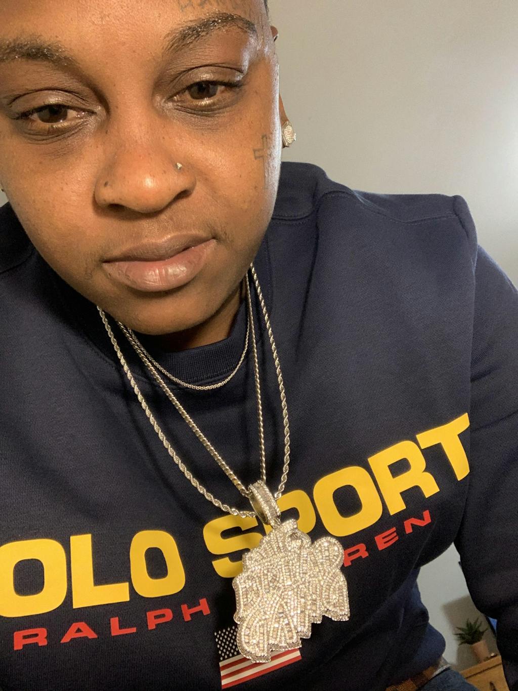 BREAD GANG Money Bag Edition Iced Out Pendant Icey Pyramid