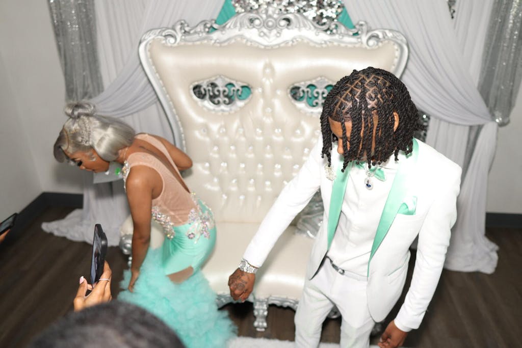 Baguette Cut Tennis Finish Custom Photo Picture Pendant Necklace