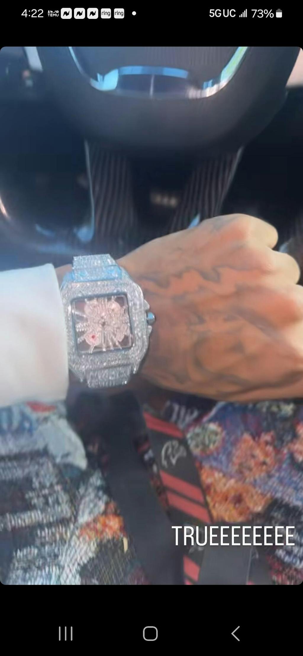 Skeleton Red Dial VVS Iced Out Diamond Designer Watch