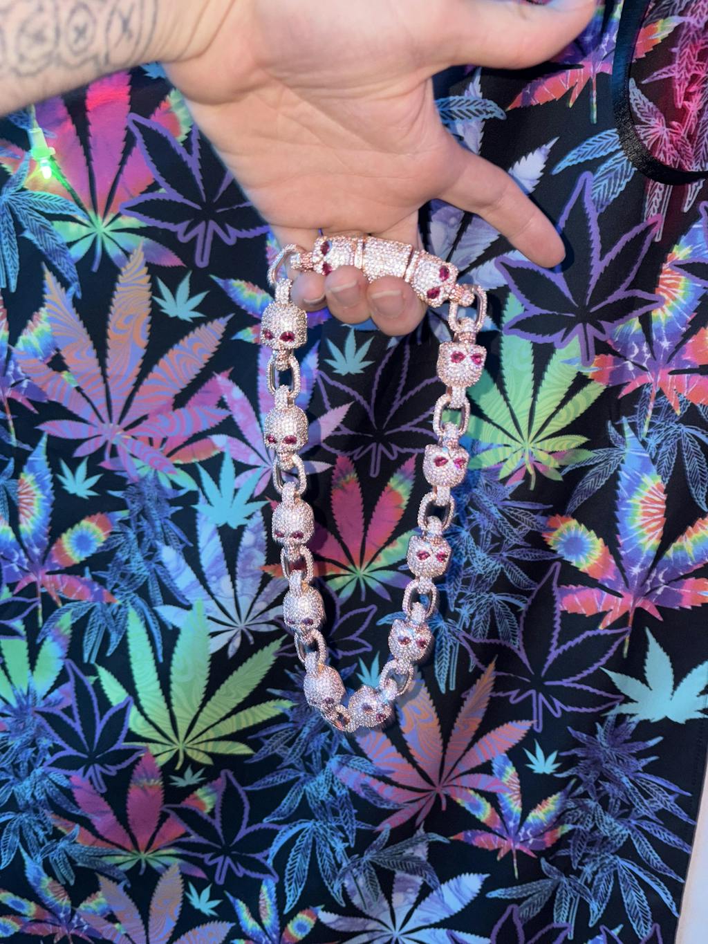 13MM Skull Link Iced Out Diamond Necklace Chain