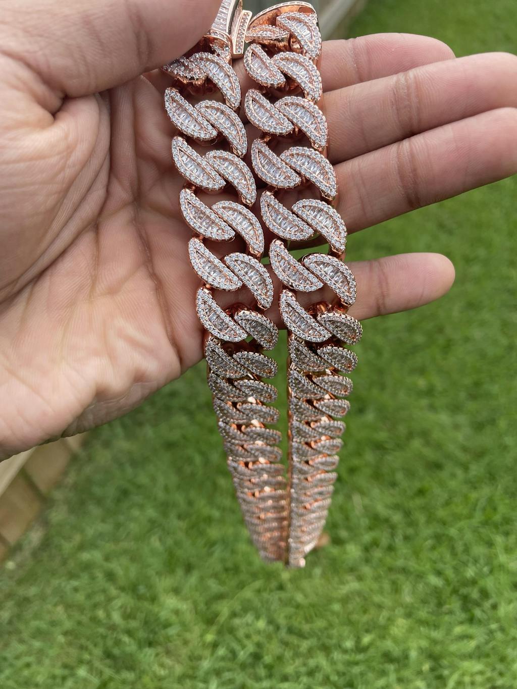 20MM Tennis-Baguette-Diamond Triple Edition Iced Out Diamond Necklace Chain