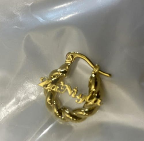 kids braided Name Hoop Earrings