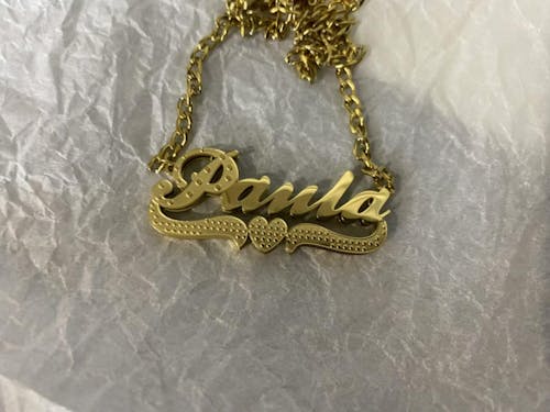 Plated Heart Name Necklace