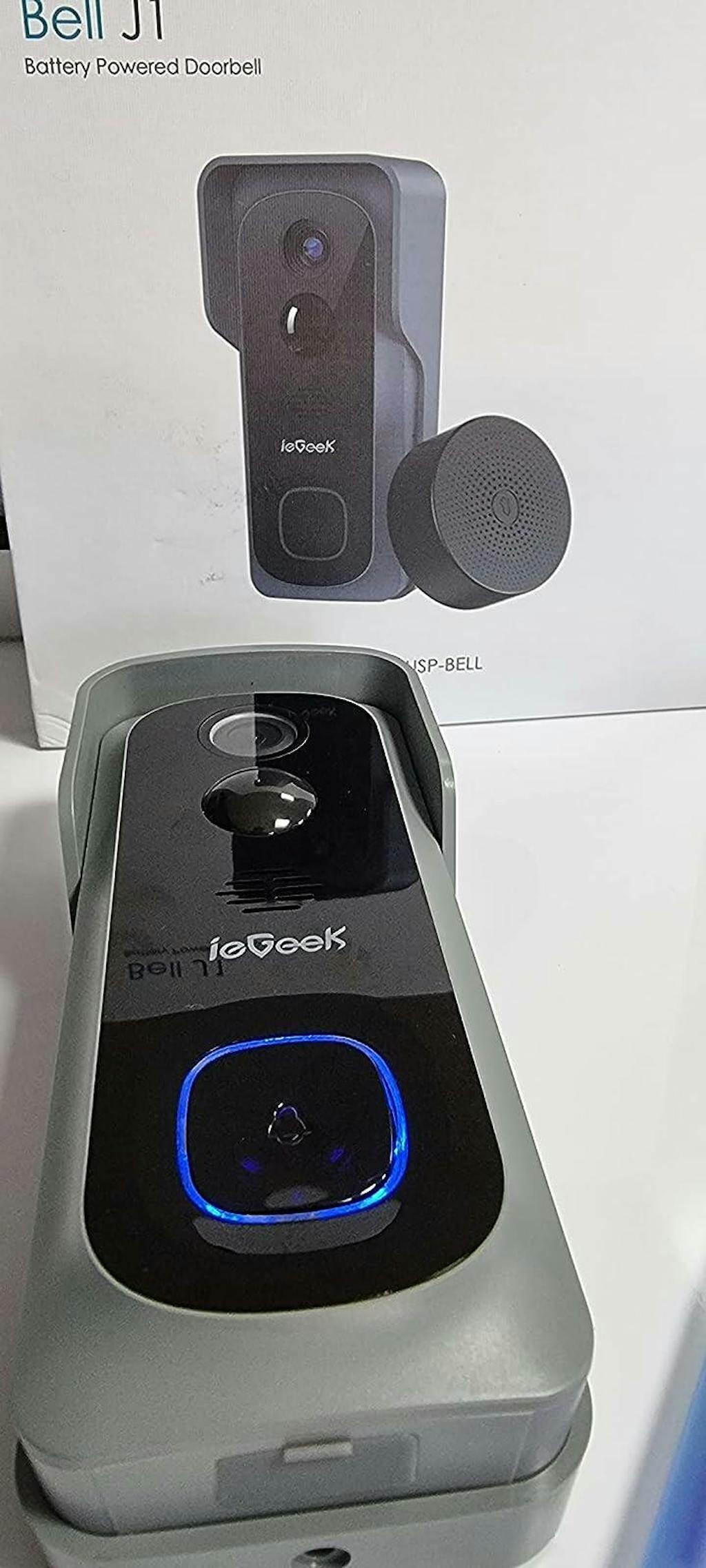ieGeek Bell J1 2K Video Doorbell Camera with Wireless Indoor Doorbell