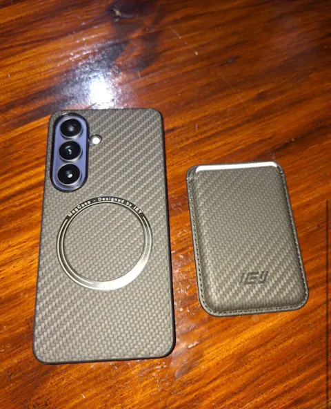 Combo MagSafe Carbon - Funda Samsung & Billetera