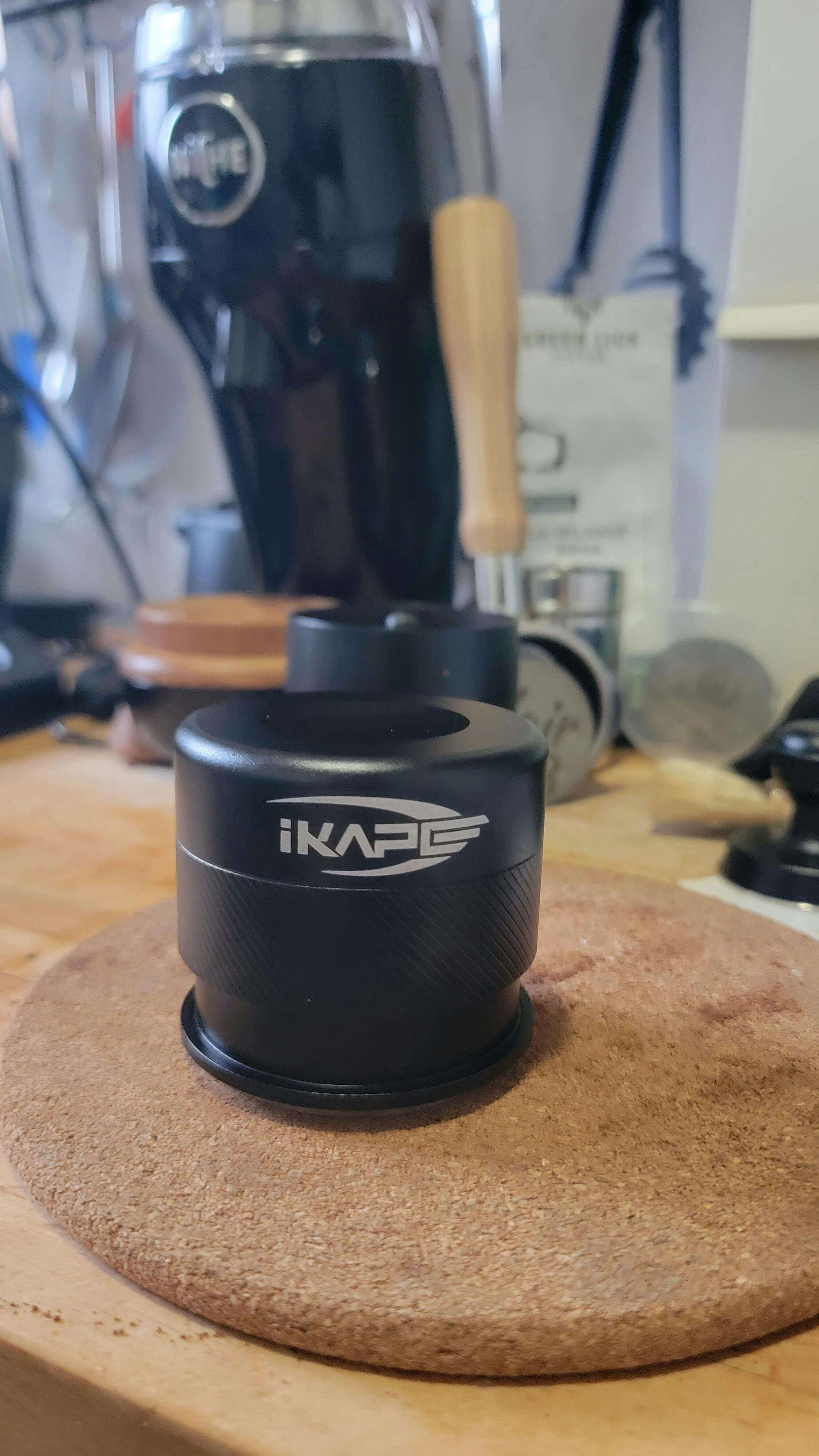 IKAPE Espresso V4 Calibrated Tamper, Coffee Plam Tamper with Spring Lo