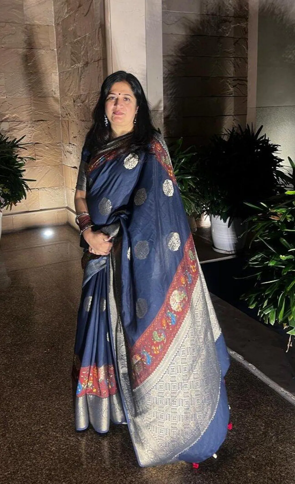 Avana Silk Navy Saree