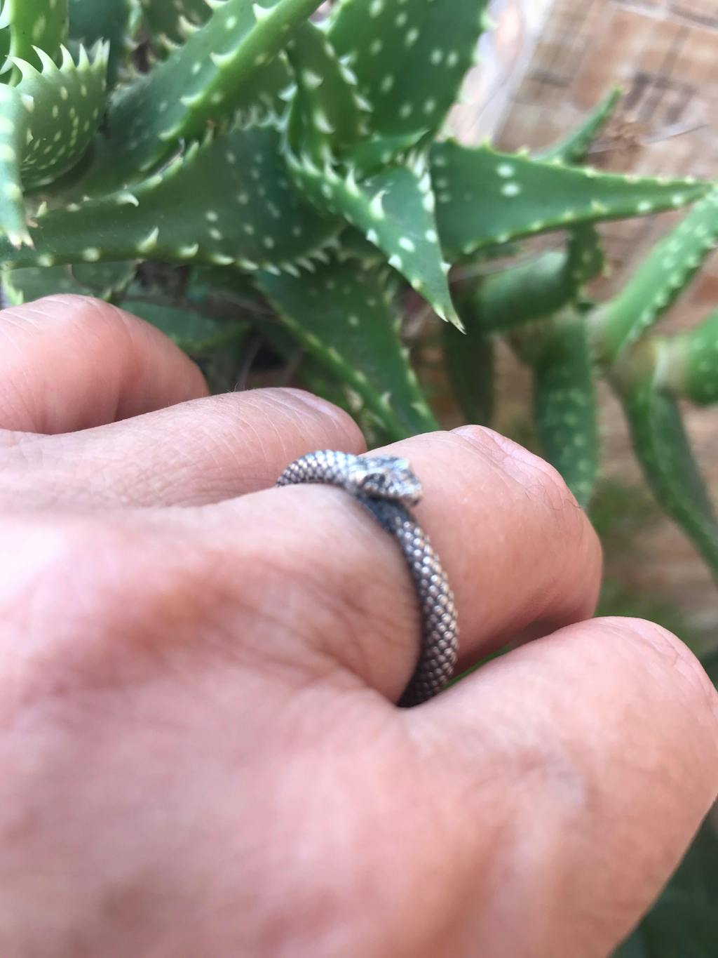 Anello in argento 925 serpente - UROBORO