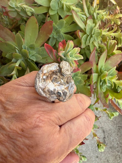 Anello artigianale in argento 925 con pietra - PALOMBAIA