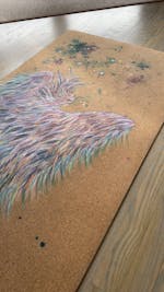 Custom Yoga Mat: Hand Painted Cork Yoga Mat