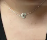 Silver Petite Footprint Necklace