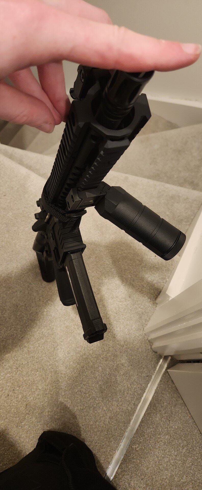 Zenit RK-1 tactical foregrip on B-25U mount, angled foregrip