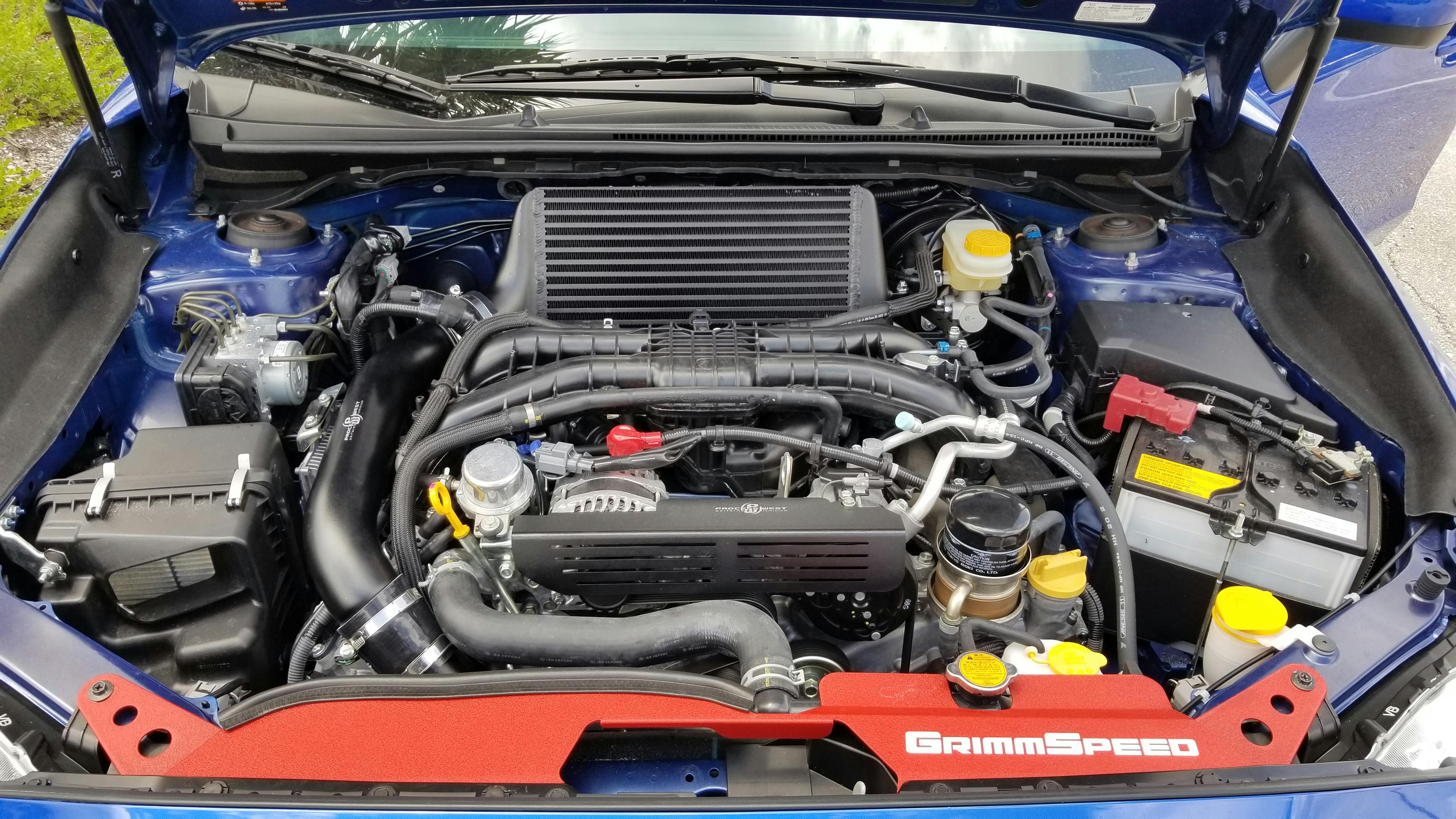 Process West Black Verticooler Top Mount Intercooler Subaru WRX 20152