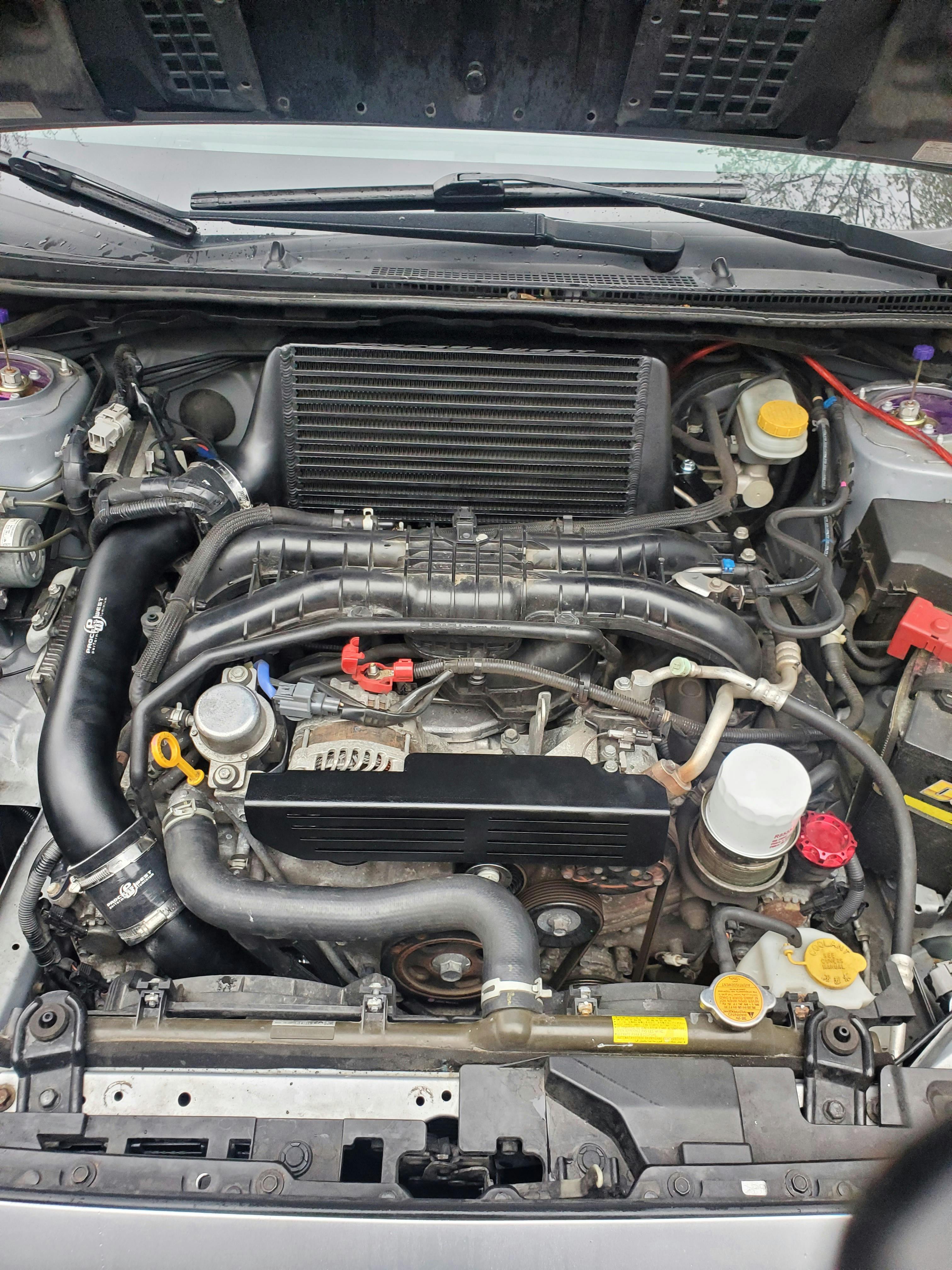 Process West Black Verticooler Top Mount Intercooler Subaru WRX 20152