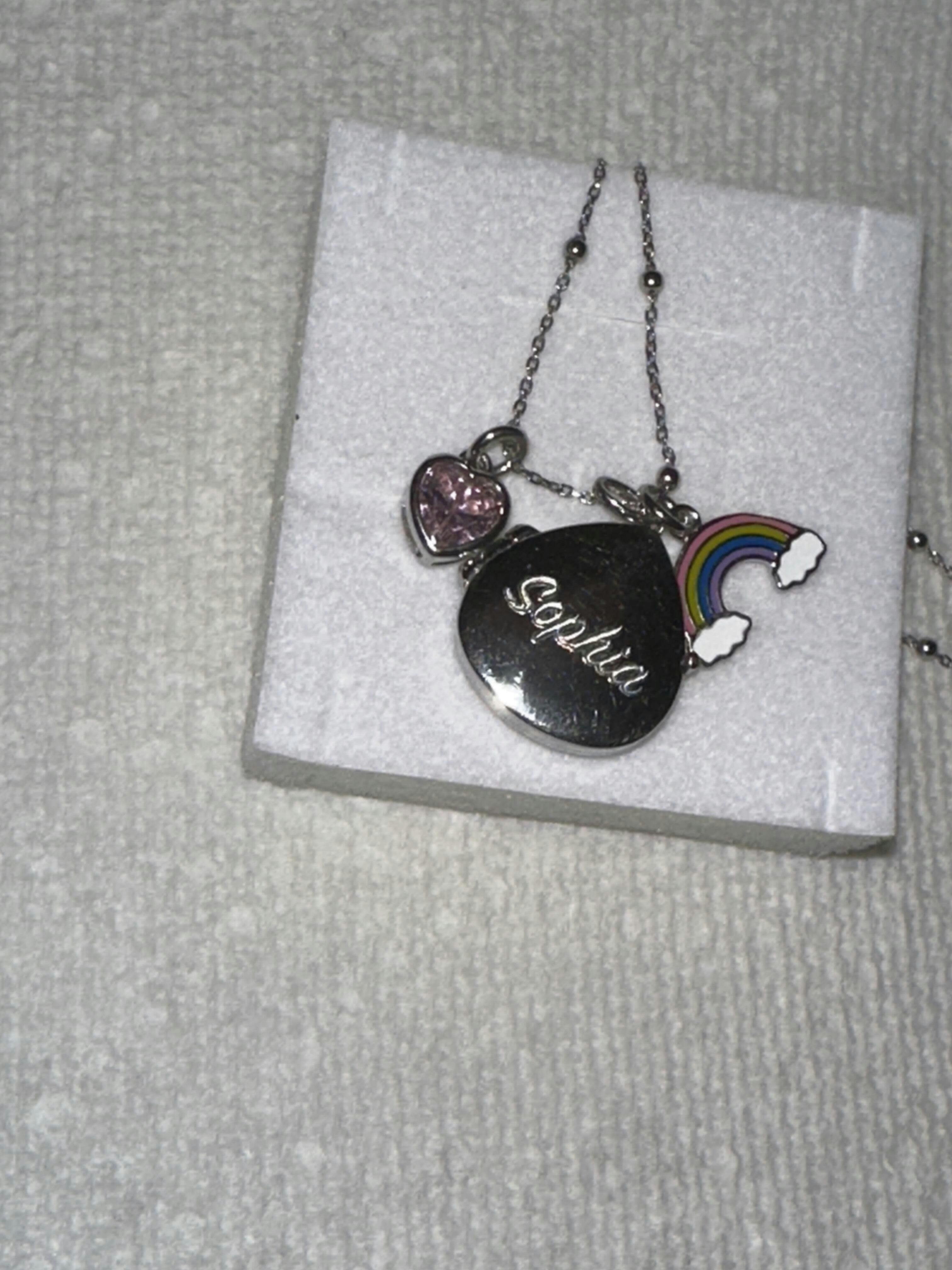 Magical Rainbow Kids / Children's / Girls Pendant/Necklace With Charms