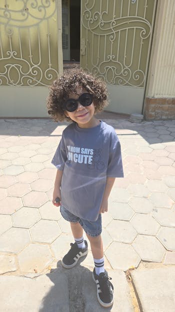 Mom Says I'm Cute Oversized Kids Tee