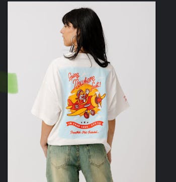 Nowhere Fast Printed Oversized Tee