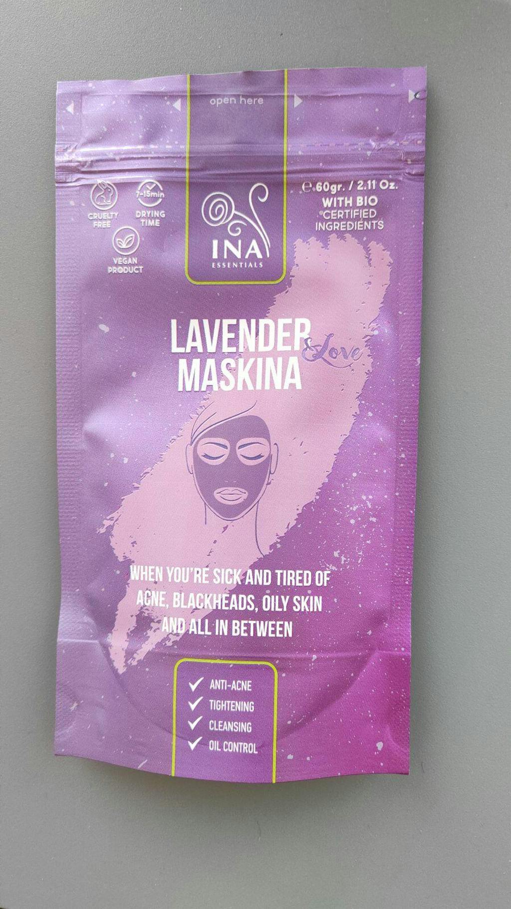 Sejas maska - Lavandas Maskina - intensīva kopšana Taukainai, problemātiskai ādai