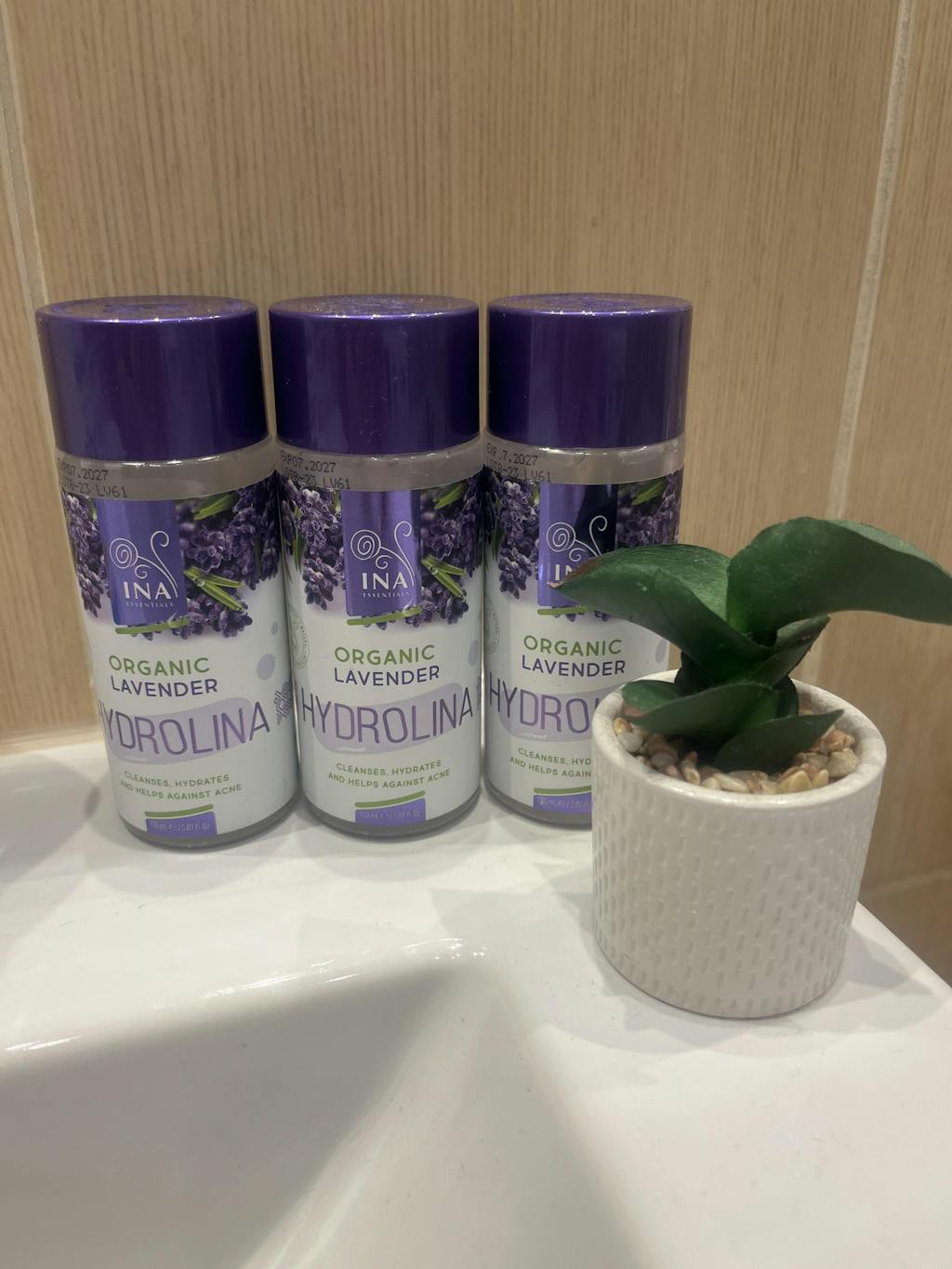 3x Organiczna woda Lawendowa - Hydrolina - Hydrolat Lawendowy na Trądzik