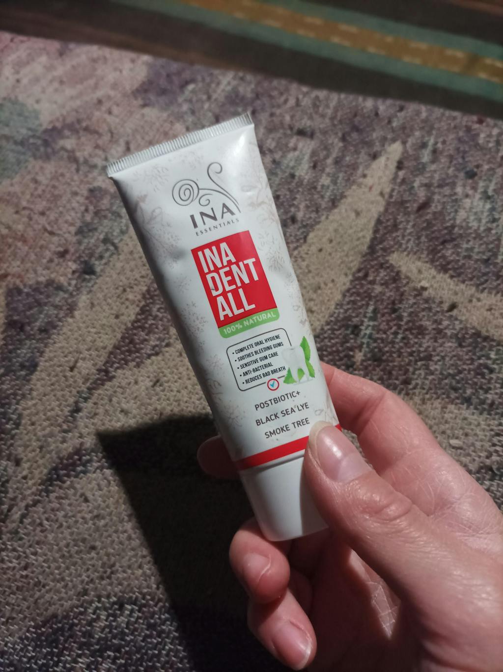 Натурална паста за зъби без флуорид, със Смрадлика, поморийска луга и постбиотик - Ina Dent-All