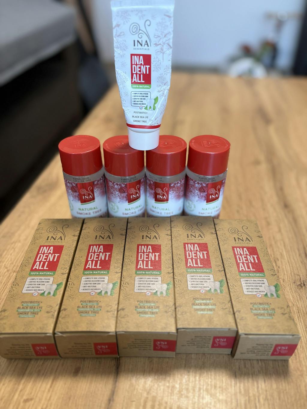 Купете 3 пасти за зъби Ina Dent-All, Получете 1 Вода за уста от Смрадлика Безплатно