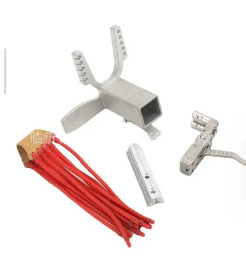 DIY High Velocity Powerful Mechanical Slingshot Rifle With Release Trigger Device, Head & Rubber Band Accessories