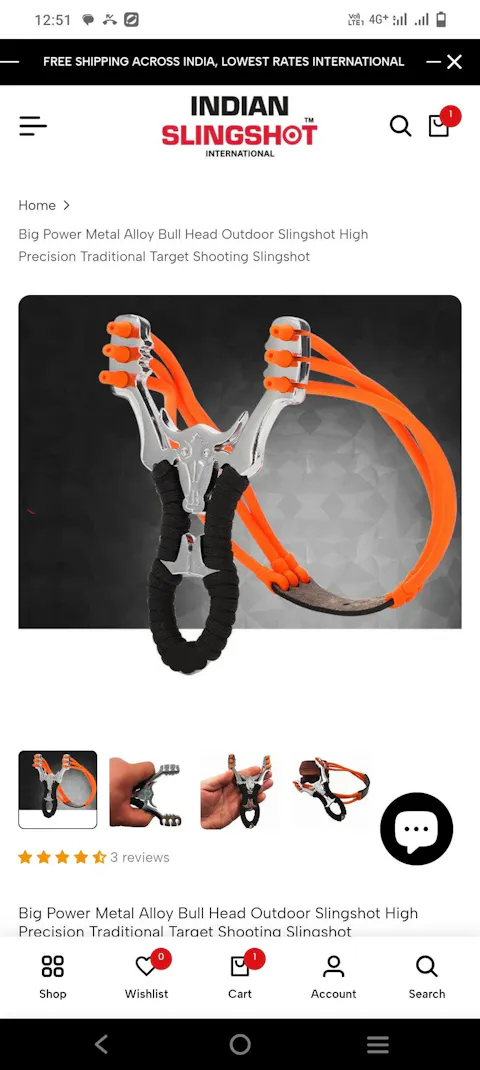Big Power Metal Alloy Bull Head Outdoor Slingshot High Precision Traditional Target Shooting Slingshot