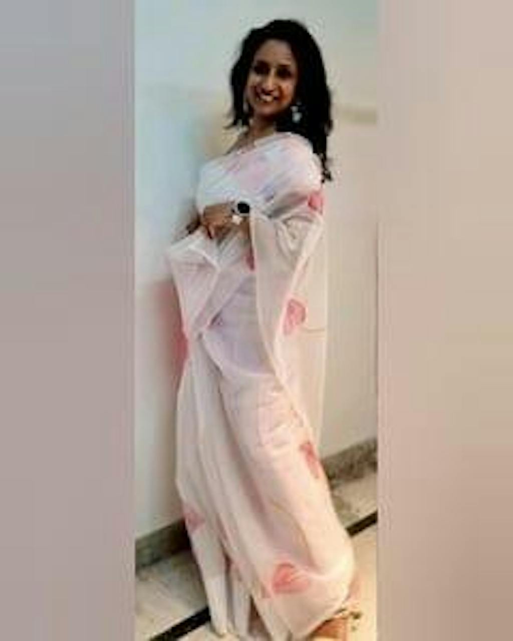 WHITE ROSE  | Organza | Indidha Saree