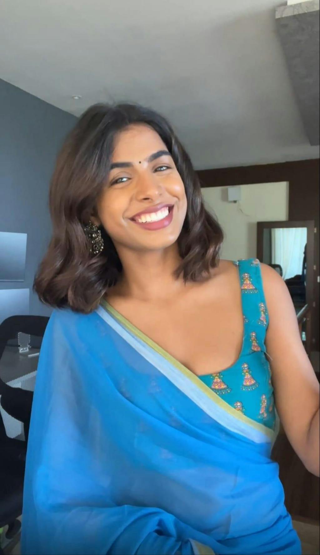 BLUEBELL BLISS | Mul Cotton | Indidha Saree