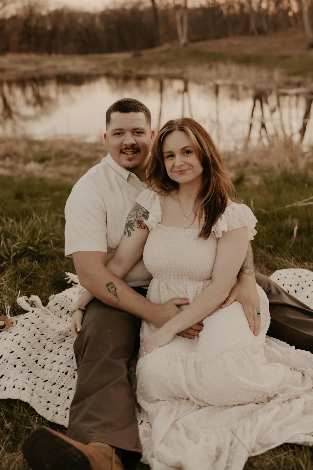 Women's Pia Dress (natural swiss dot)