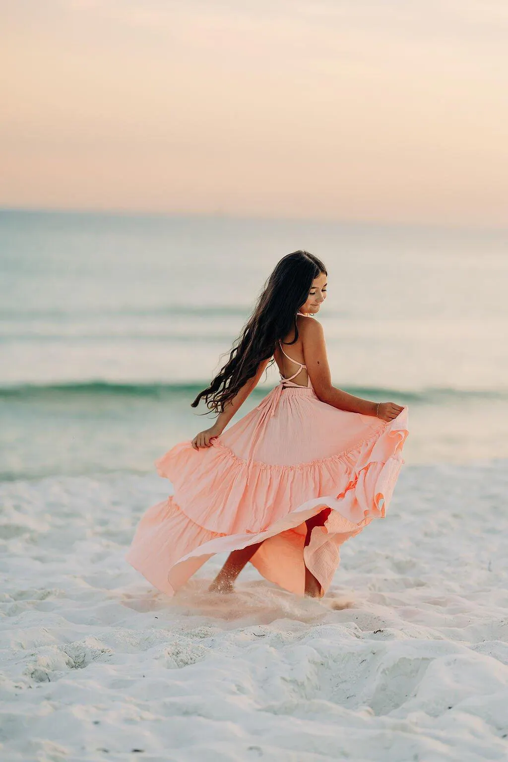 Wendy Dress (vibrant coral muslin)