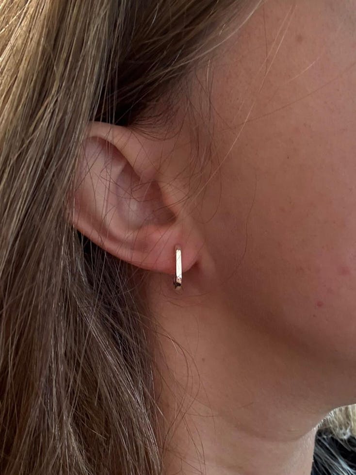 Cercei din argint U Hoops