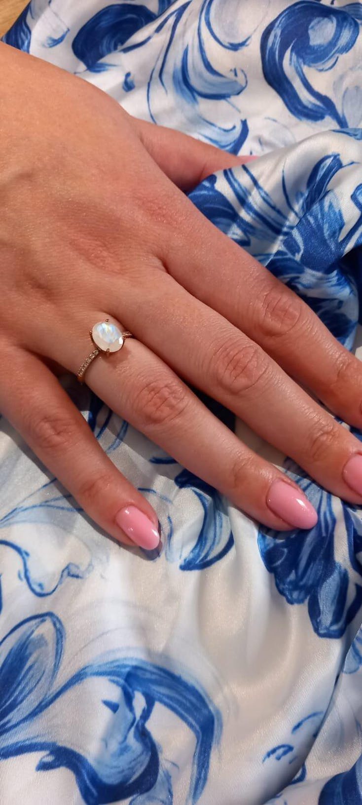 Inel din argint Rose Reina - Piatra Lunii