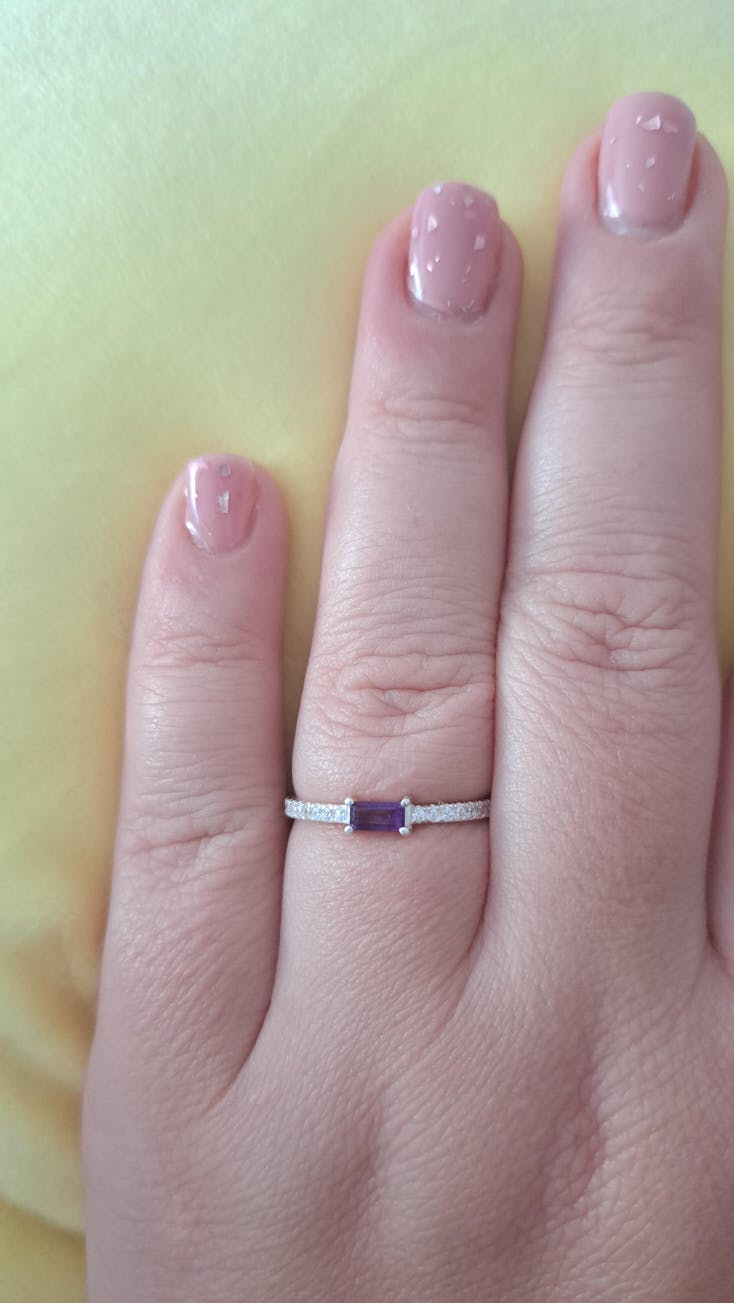 Inel din argint Precious - Ametist