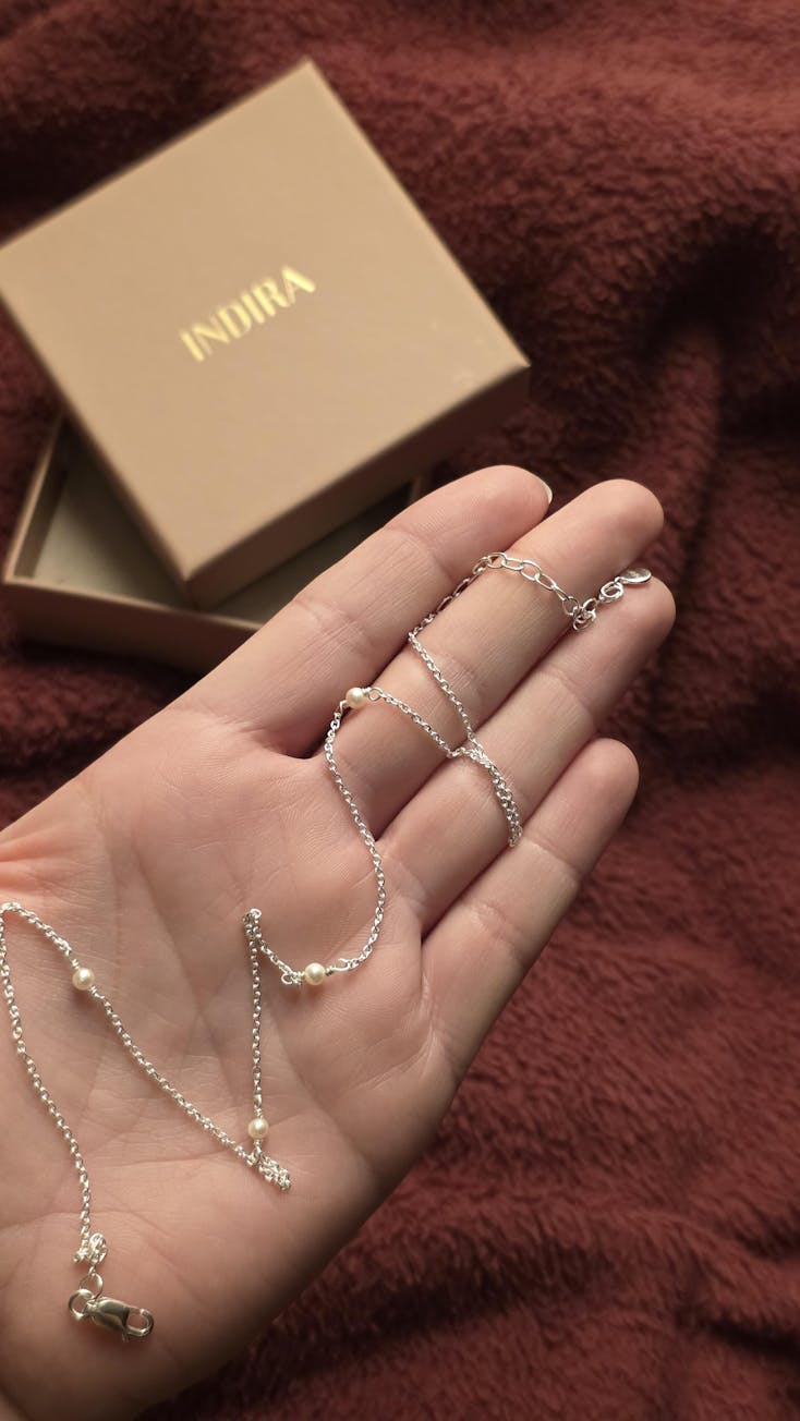 Colier din argint Tiny Pearls